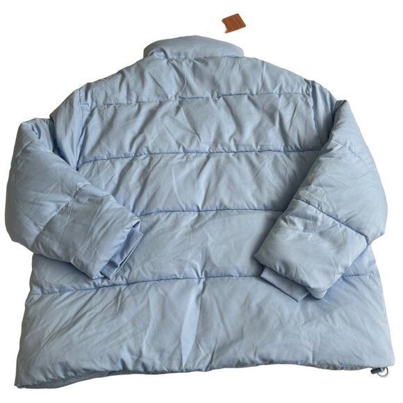 Girlfriend Collective Light Blue Puffer Jacket serenity Zip-Up XXXL Winter Coat - Picture 8 of 16